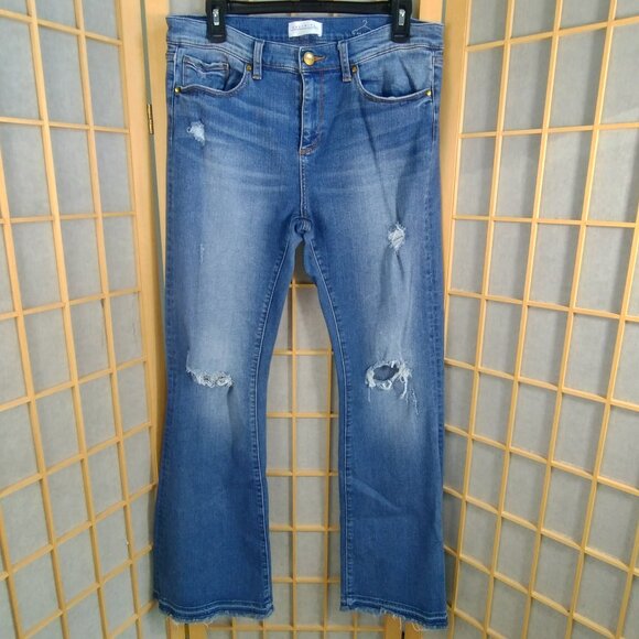 Greywire Petite Flare Distressed Jeans Size 31 - Picture 1 of 12